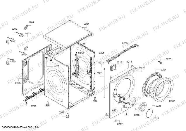 Взрыв-схема стиральной машины Bosch WAT28490NL Bosch - Схема узла 02